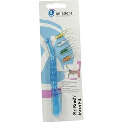 Ein Set von Interdentalbürsten in Verpackung mit verschiedenen Farben.
