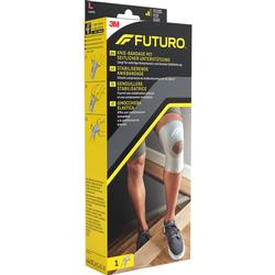 Gelbe Verpackung mit einer Kniebandage auf einem Bein abgebildet.